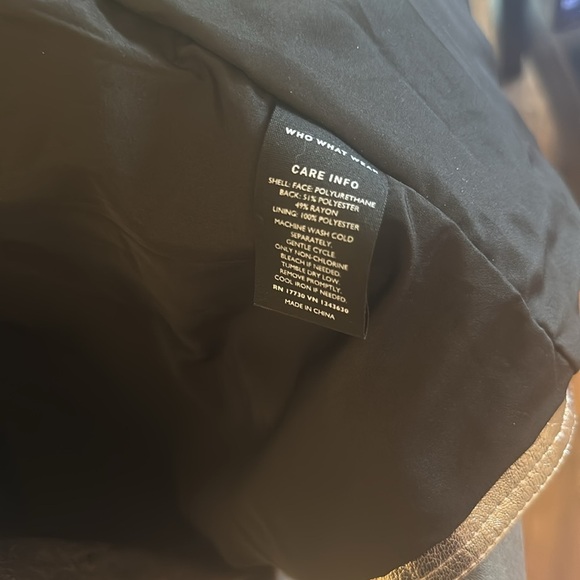 Who What Where Vegan Leather Moto Jacket Silver Womens Size X Long Sleeve - Picture 7 of 11